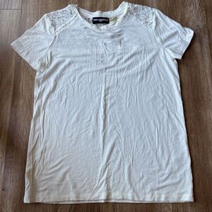 Karl Lagerfeld Women's XS‎ Ivory Shirt Lace Top